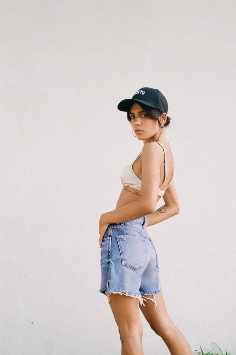 ZARA STRAIGHT DENIM BERMUDAS Shorts Dam Blå | QLBVH-5812