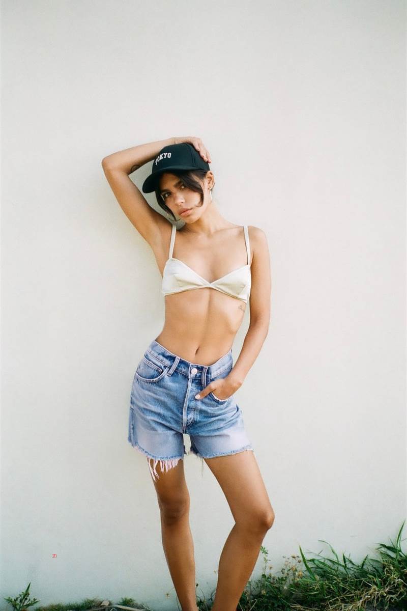 ZARA STRAIGHT DENIM BERMUDAS Shorts Dam Blå | QLBVH-5812