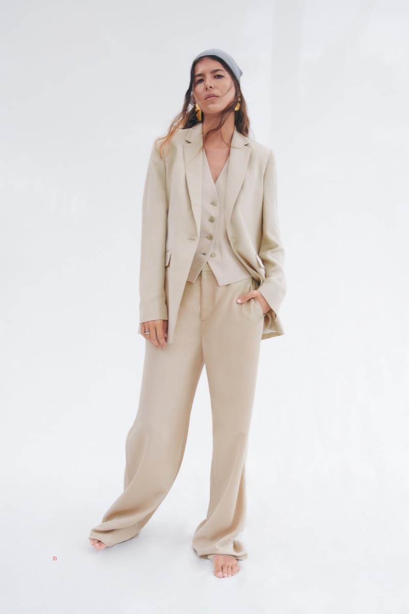 ZARA STRAIGHT FIT SINGLE-BUTTON Blazers Dam Bruna | EGSYB-0968