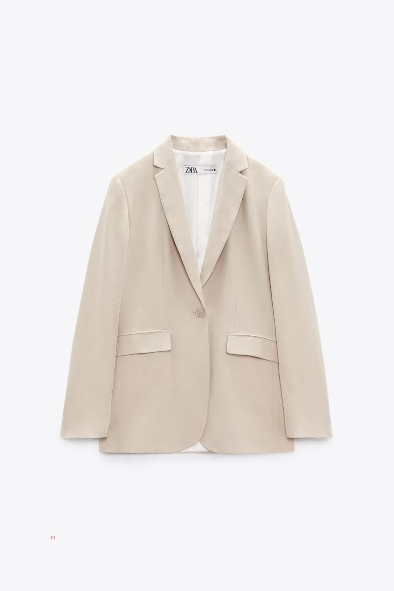 ZARA STRAIGHT FIT SINGLE-BUTTON Blazers Dam Bruna | EGSYB-0968