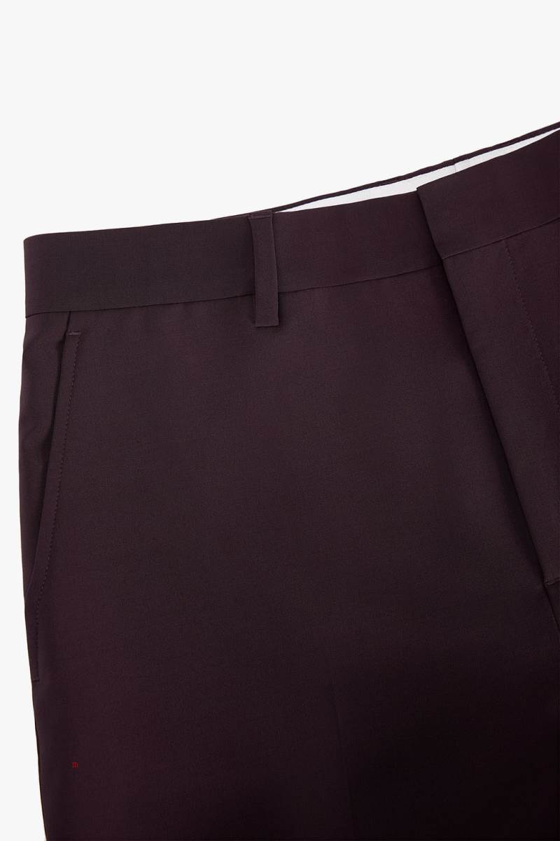 ZARA STRAIGHT FIT SUIT Byxor Herr Vinröda | FIRAO-0825