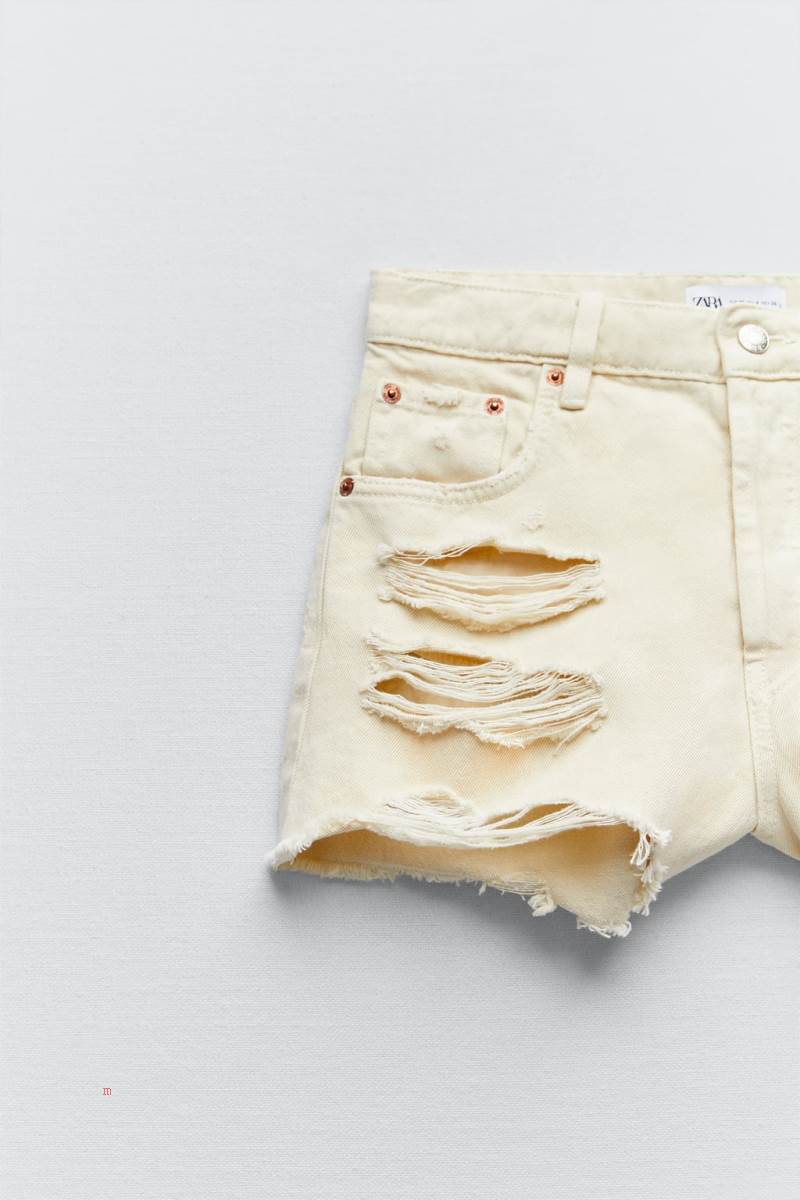 ZARA STRAIGHT FIT Shorts Dam Grå Vita | QLWTP-4583