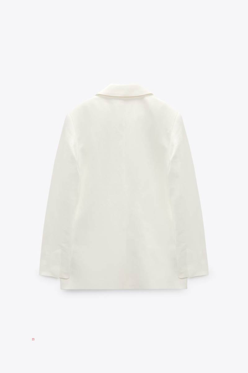 ZARA STRAIGHT LINEN-BLEND Blazers Dam Vita | ZLTNX-7124