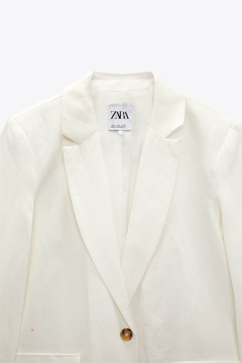 ZARA STRAIGHT LINEN-BLEND Blazers Dam Vita | ZLTNX-7124