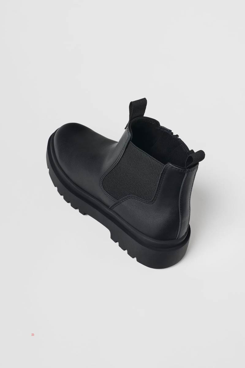 ZARA STRETCH Ankelboots Pojke Svarta | YDFIA-5137