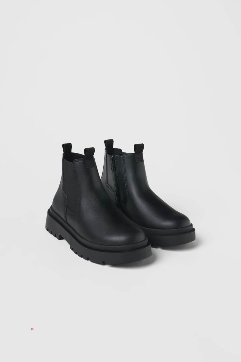 ZARA STRETCH Ankelboots Pojke Svarta | YDFIA-5137
