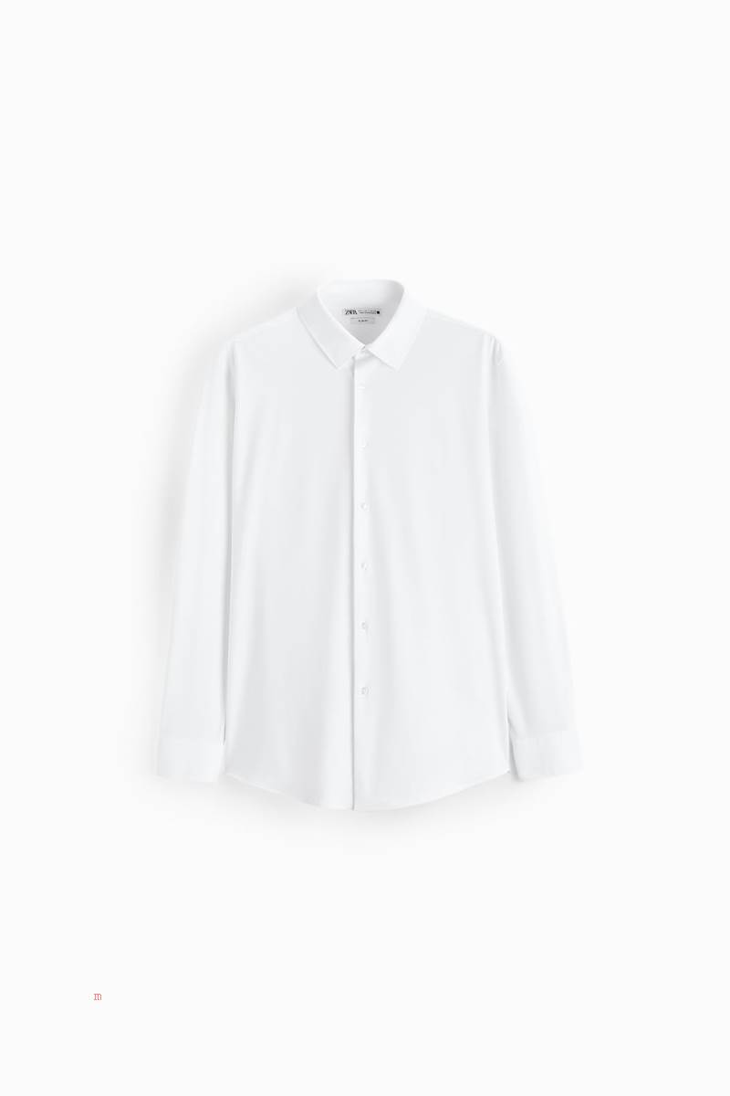 ZARA STRETCH Skjorta Herr Vita | EUGHZ-9365