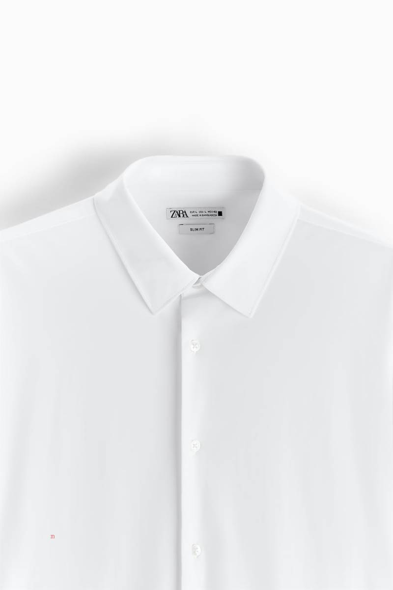 ZARA STRETCH Skjorta Herr Vita | EUGHZ-9365