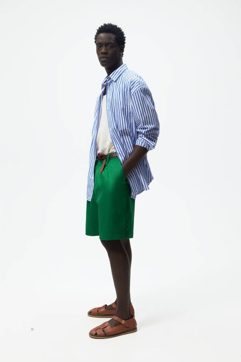 ZARA STRIPED BY JAVIER S. MEDINA Skjorta Herr Blå | RXSMF-5627