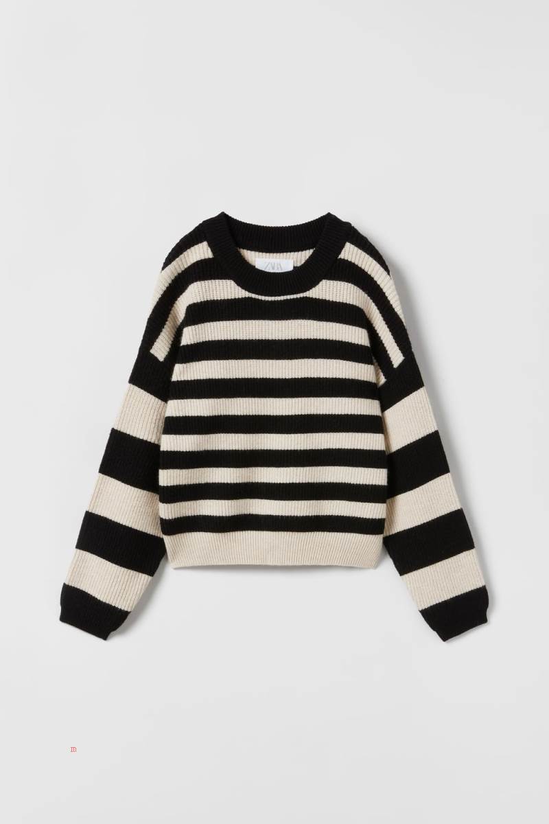 ZARA STRIPED KNIT Tröjor Tjej Stripes | GKZNJ-2038