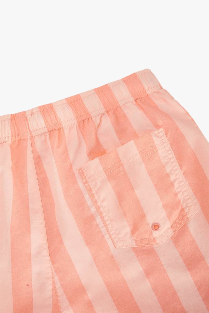 ZARA STRIPED PRINT SWIMMING TRUNKS Badkläder Herr Rosa | OZBUA-9261