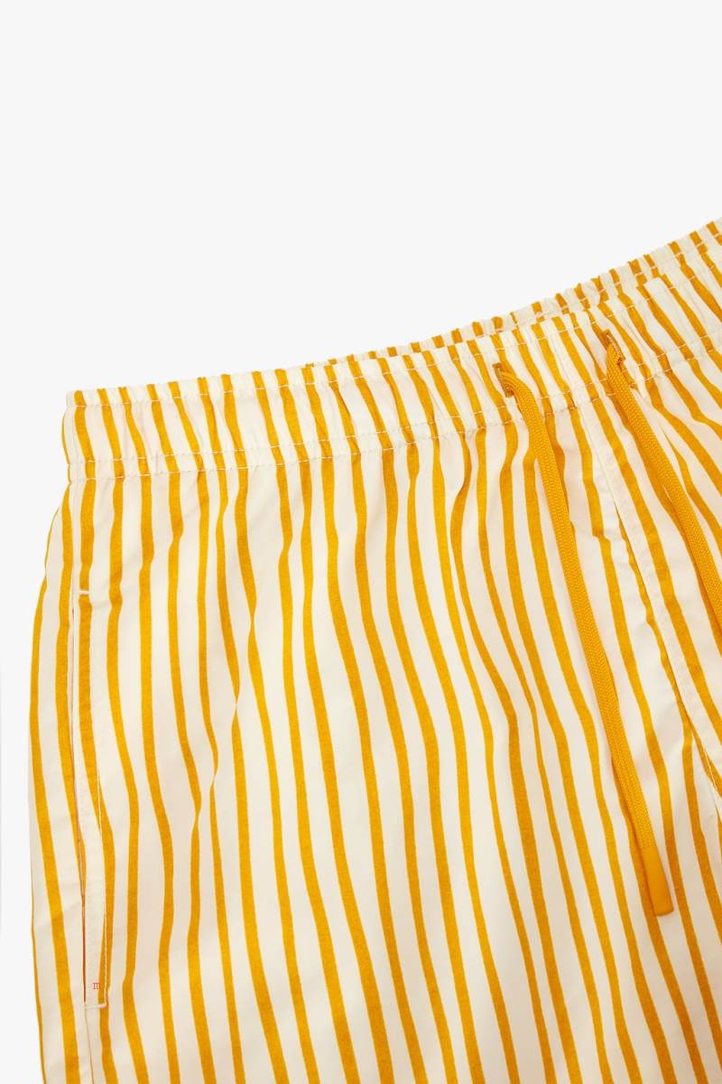 ZARA STRIPED PRINT SWIMMING TRUNKS Badkläder Herr Gula | SWVLQ-8192