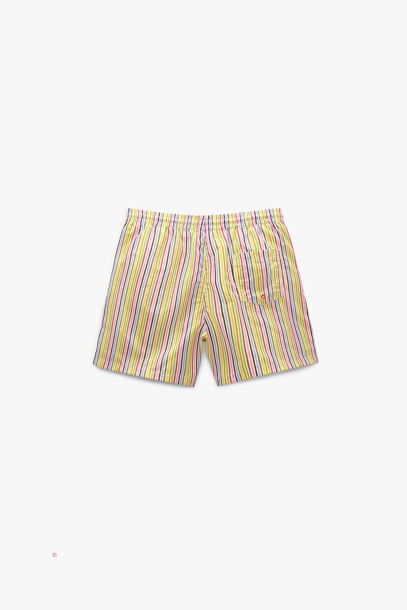 ZARA STRIPED PRINT SWIMMING TRUNKS Badkläder Herr Bruna | UXSKW-7395