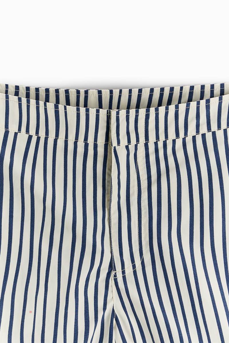 ZARA STRIPE PRINT SWIMMING TRUNKS Badkläder Herr Blå | FYUDW-9548