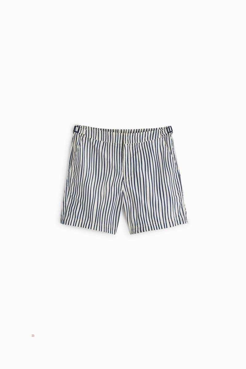 ZARA STRIPE PRINT SWIMMING TRUNKS Badkläder Herr Blå | FYUDW-9548