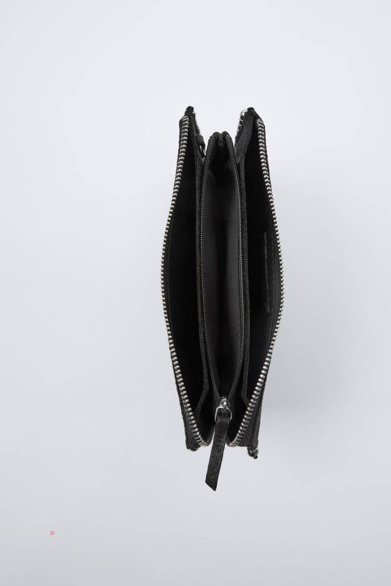 ZARA STUDDED BLACK Crossbody Väska Dam Svarta | LVTAO-8139