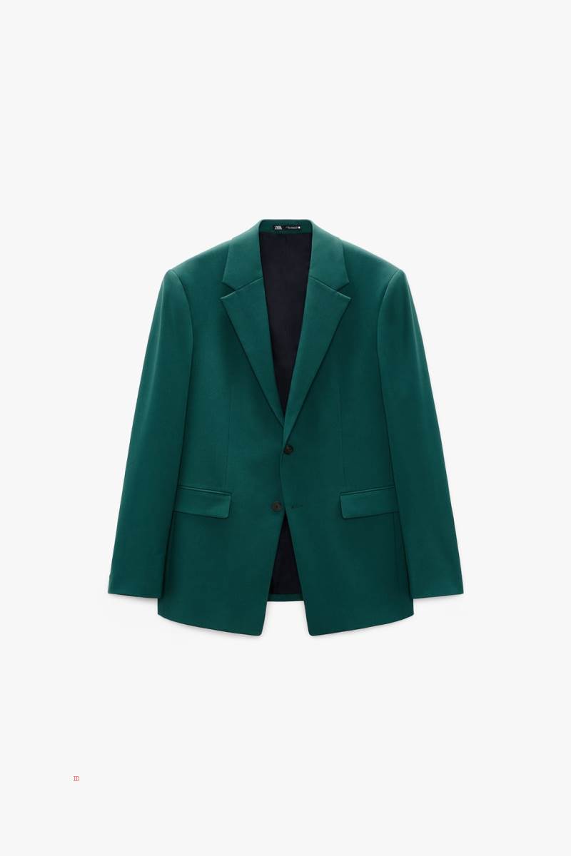 ZARA SUIT Blazers Herr Gröna | BHOTM-4069