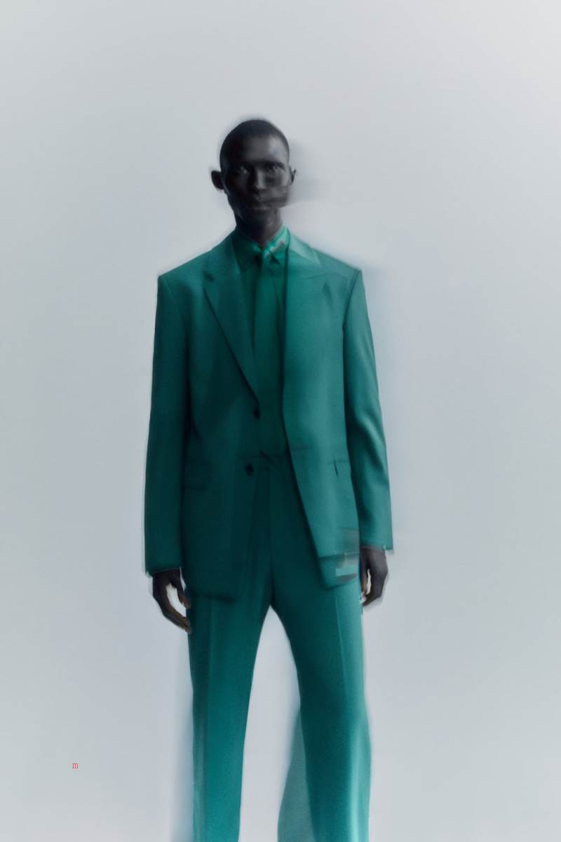 ZARA SUIT Blazers Herr Gröna | BHOTM-4069