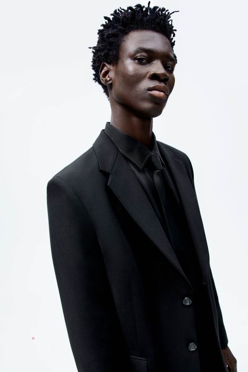 ZARA SUIT Blazers Herr Svarta | ZHYCT-8642