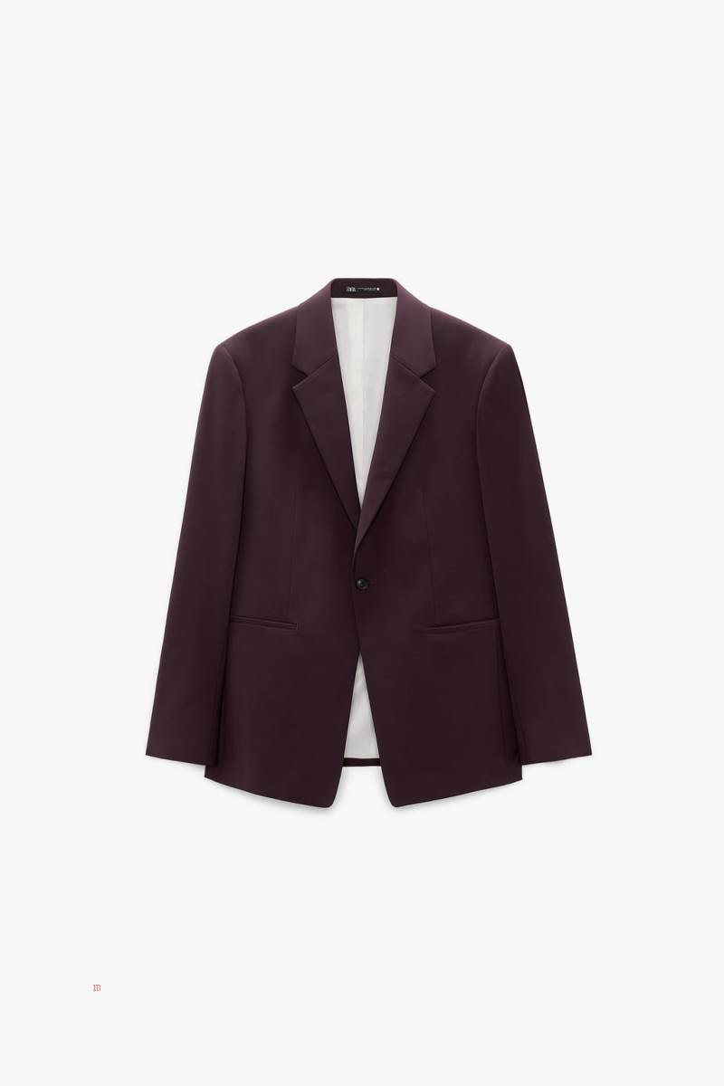 ZARA SUIT Blazers Herr Vinröda | TYBOE-3540