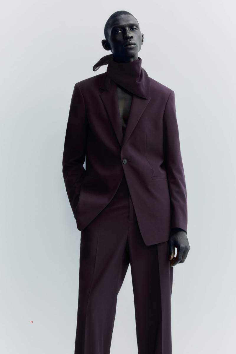 ZARA SUIT Blazers Herr Vinröda | TYBOE-3540