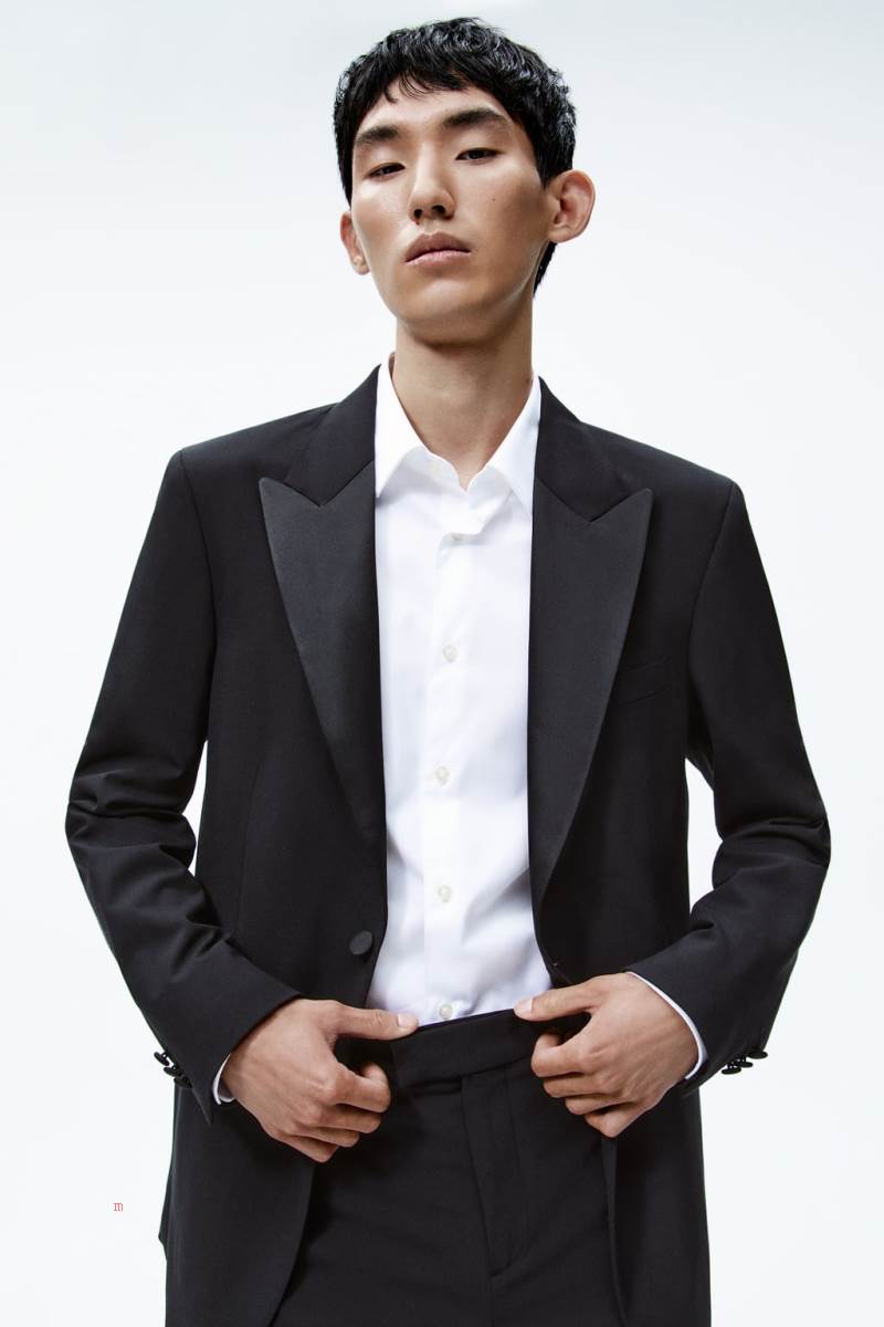 ZARA SUIT DINNER Jacka Herr Svarta | YSLMP-3071