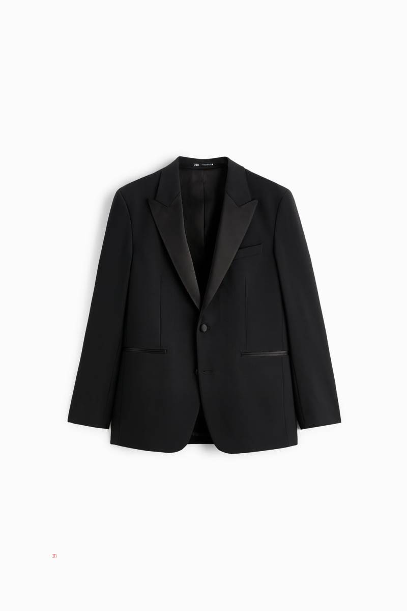 ZARA SUIT DINNER Jacka Herr Svarta | YSLMP-3071