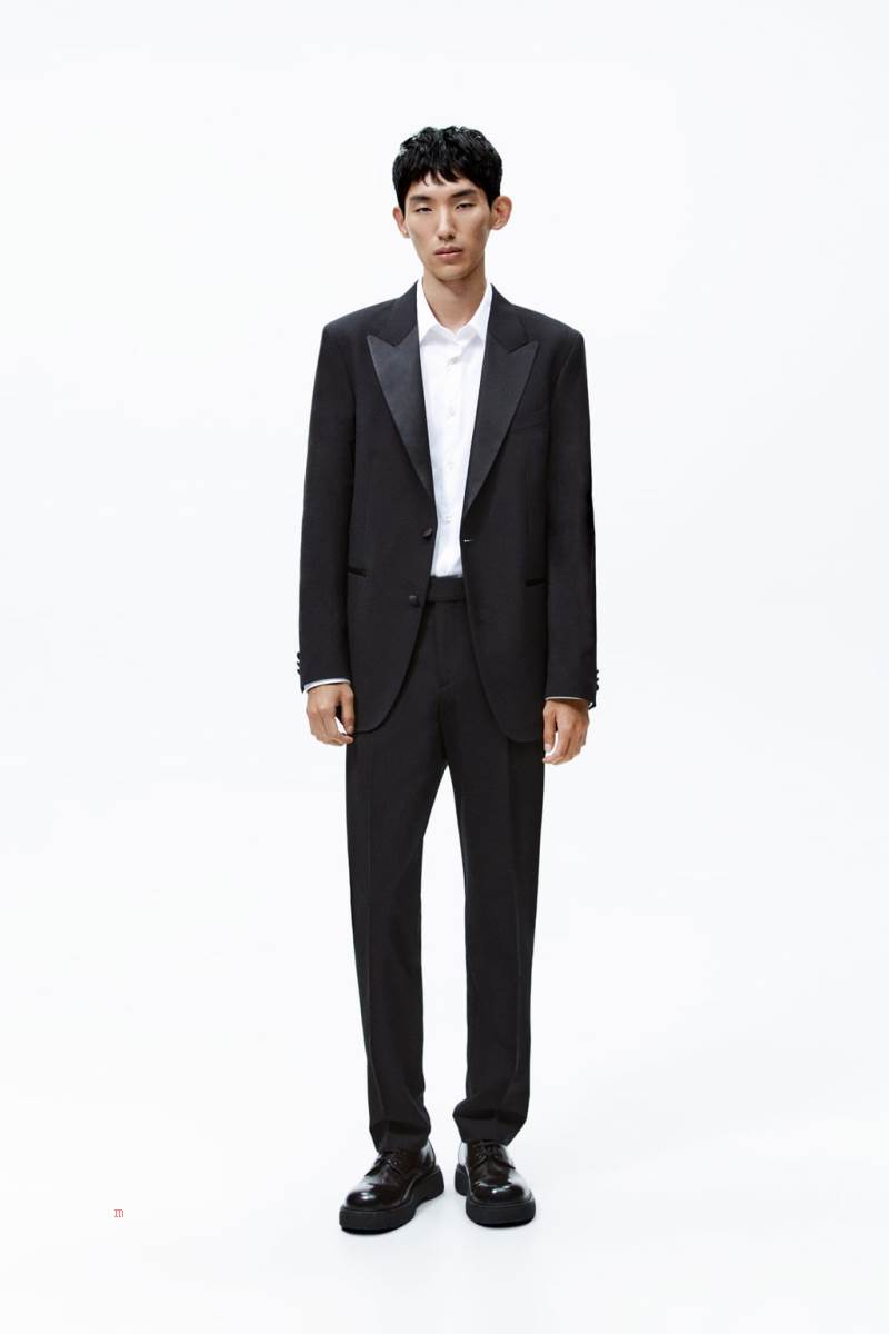 ZARA SUIT DINNER Jacka Herr Svarta | YSLMP-3071