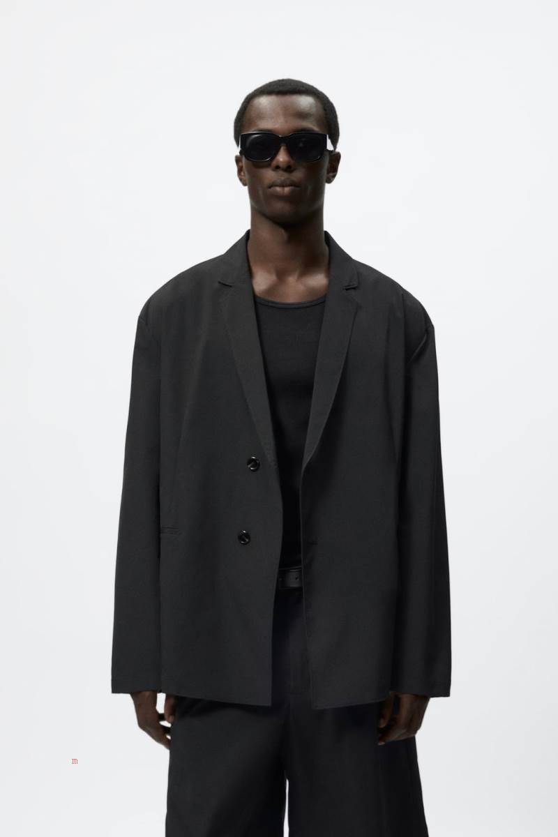 ZARA SUIT TECHNICAL Blazers Herr Svarta | MRNXV-6732