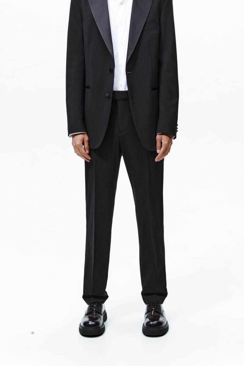 ZARA SUIT TUXEDO Byxor Herr Svarta | CMKYX-4032