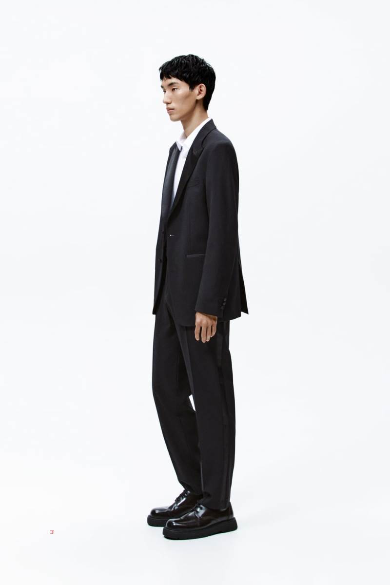 ZARA SUIT TUXEDO Byxor Herr Svarta | CMKYX-4032