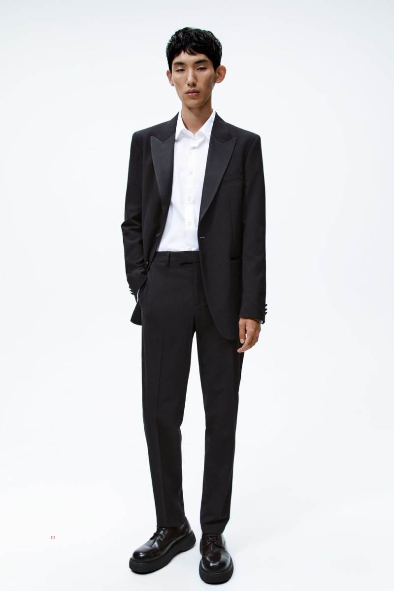 ZARA SUIT TUXEDO Byxor Herr Svarta | CMKYX-4032