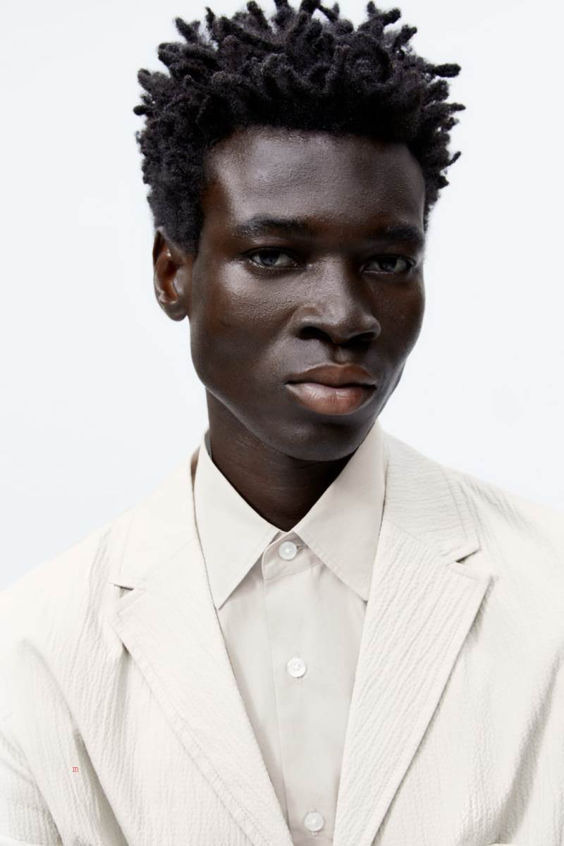 ZARA SUIT WITH SEERSUCKER DETAIL Blazers Herr Grå | ZCDYU-2810