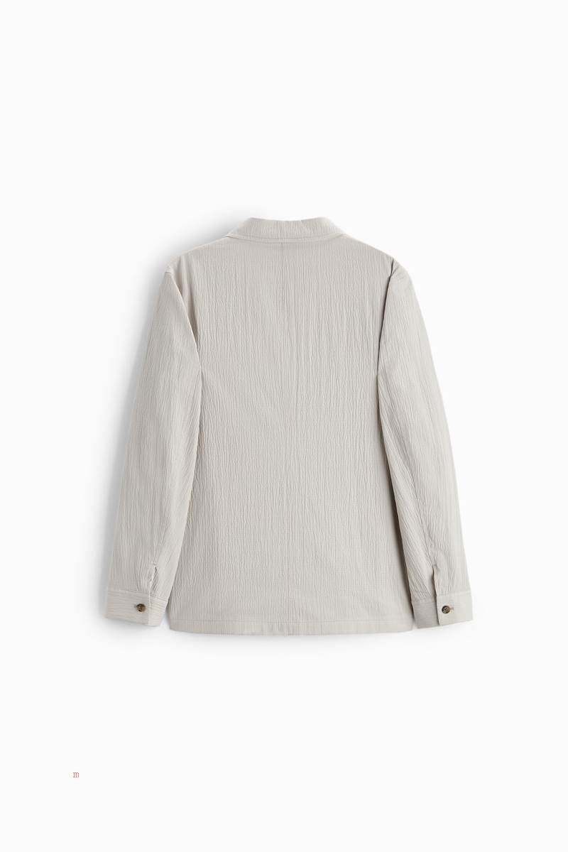 ZARA SUIT WITH SEERSUCKER DETAIL Blazers Herr Grå | ZCDYU-2810