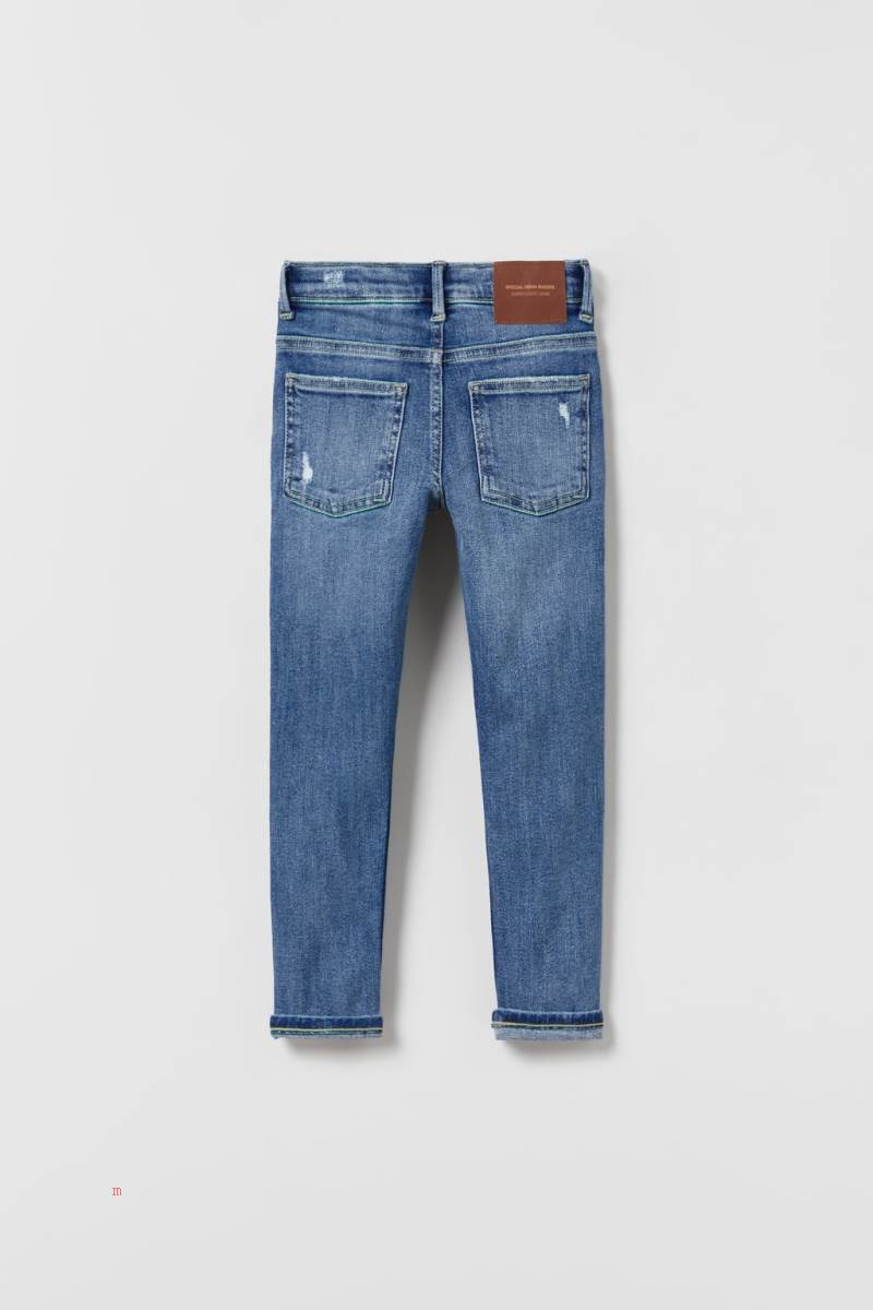 ZARA SUPER ELASTIC PREMIUM Jeans Pojke Blå | XQTWI-4037