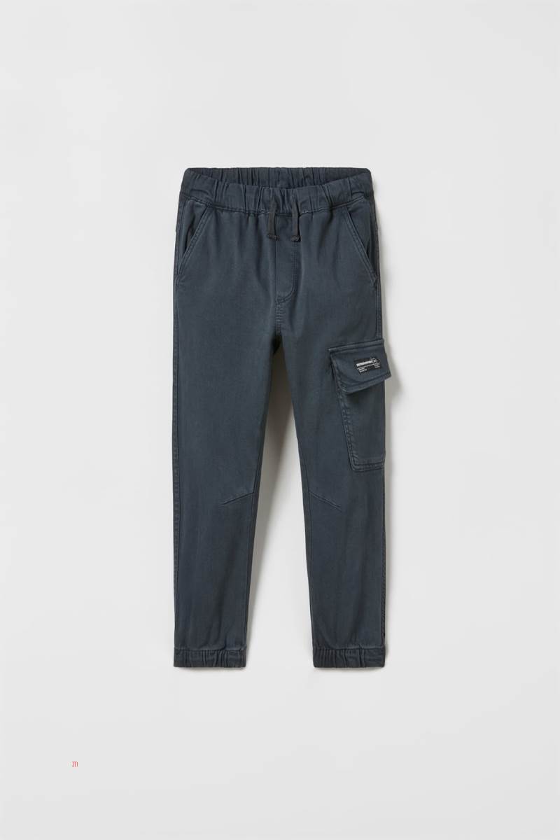 ZARA SUPER STRETCH CARGO Mjukisbyxor Pojke Mörkgrå | WLQTA-1924