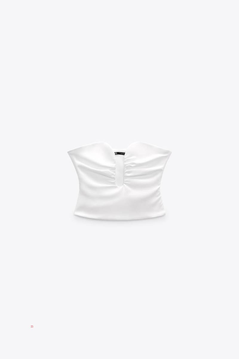 ZARA SWEETHEART NECKLINE Crop Top Dam Vita | IEMLC-3495