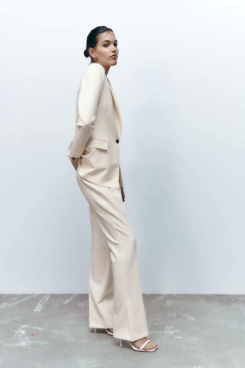 ZARA TAILORED BUTTONED Blazers Dam Grå Vita | SYRZT-1428