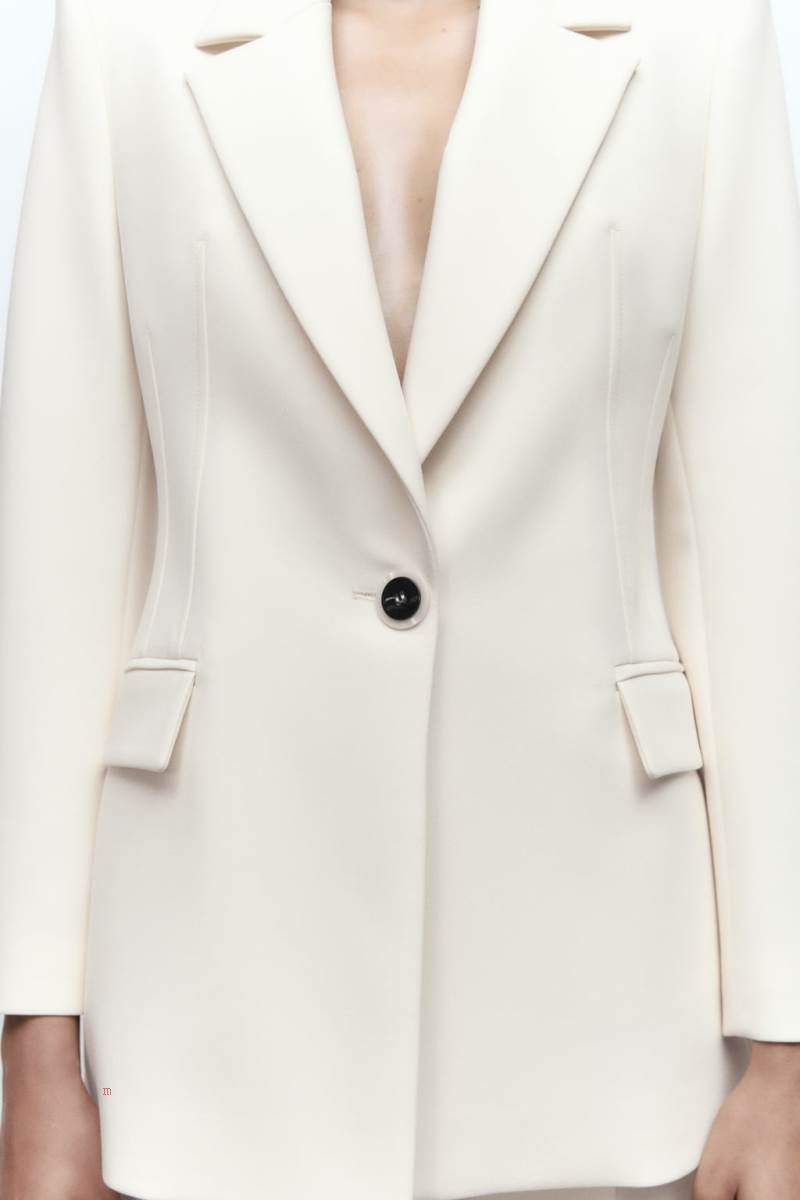 ZARA TAILORED BUTTONED Blazers Dam Grå Vita | SYRZT-1428