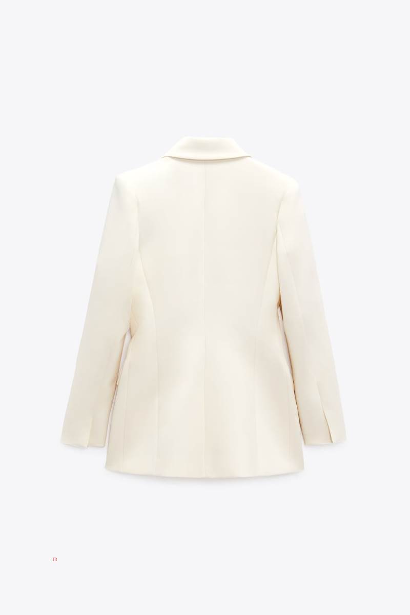 ZARA TAILORED BUTTONED Blazers Dam Grå Vita | SYRZT-1428