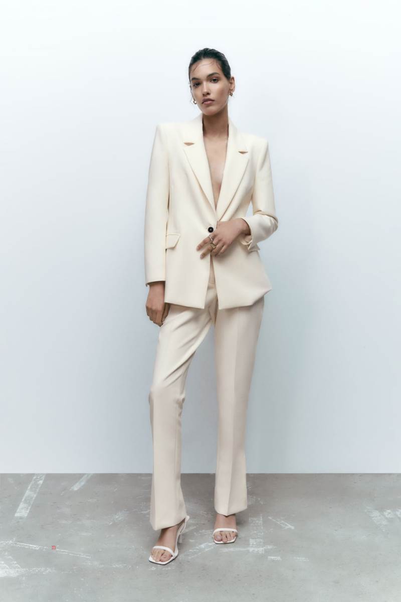 ZARA TAILORED BUTTONED Blazers Dam Grå Vita | SYRZT-1428