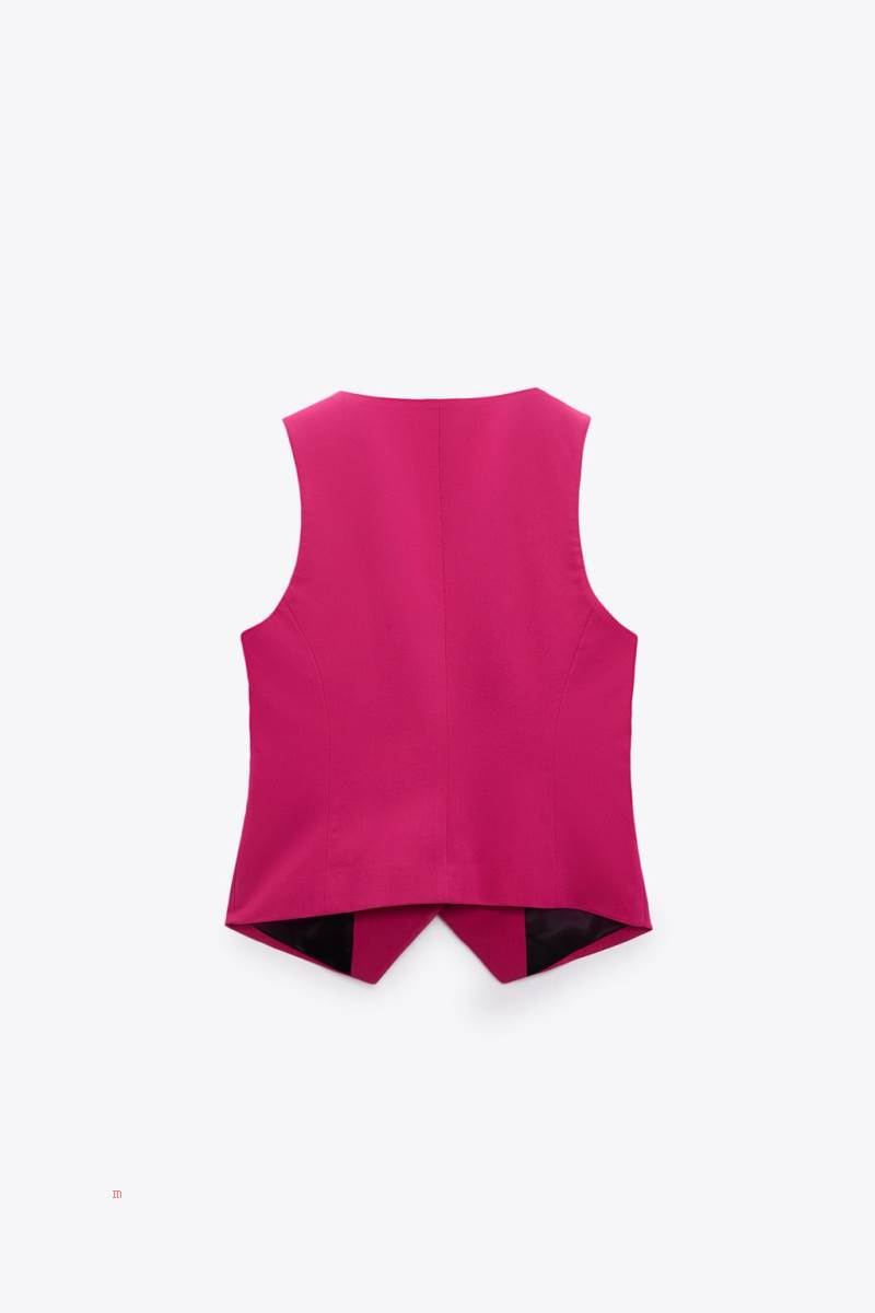 ZARA TAILORED Kostym Väst Dam Fuchsia | JZNEY-8365