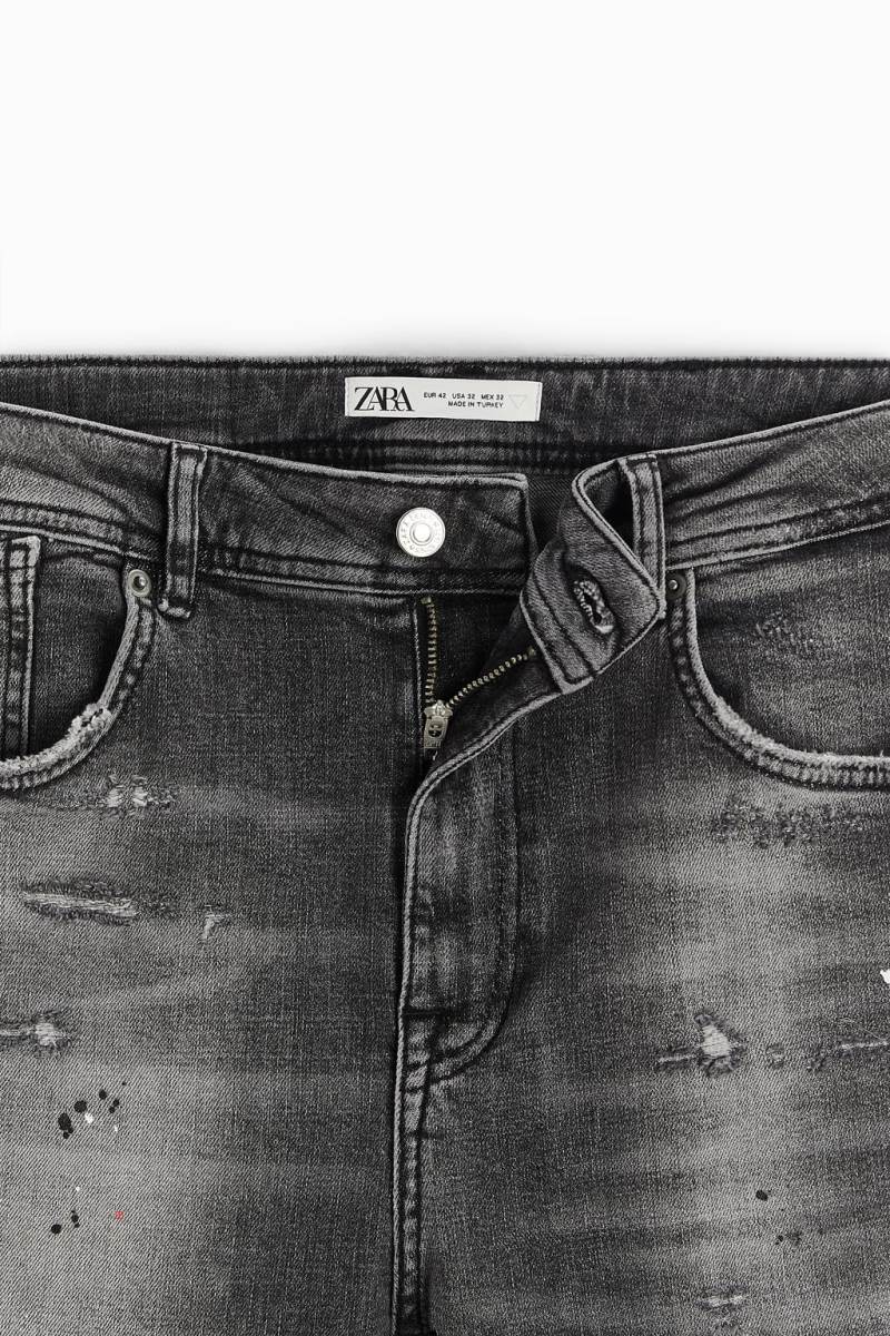 ZARA TAPERED SKINNY Jeans Herr Grå | DZHNU-7594
