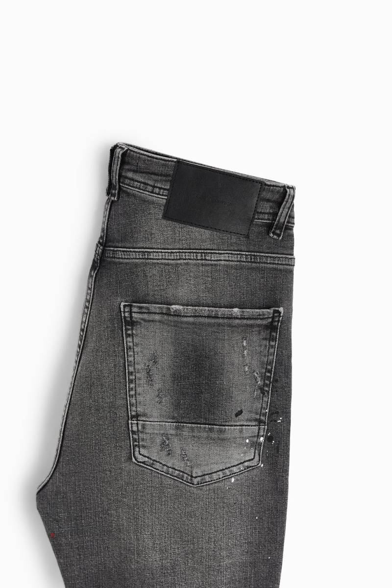 ZARA TAPERED SKINNY Jeans Herr Grå | DZHNU-7594