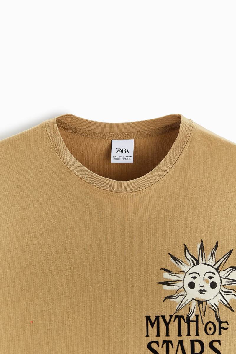 ZARA TAROT PRINT T-shirt Herr Bruna | VKPGT-5269