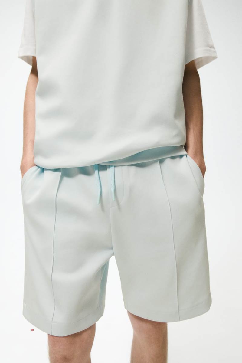 ZARA TECHNICAL BERMUDA Mjukisbyxor Herr Blå | JDHZB-4251