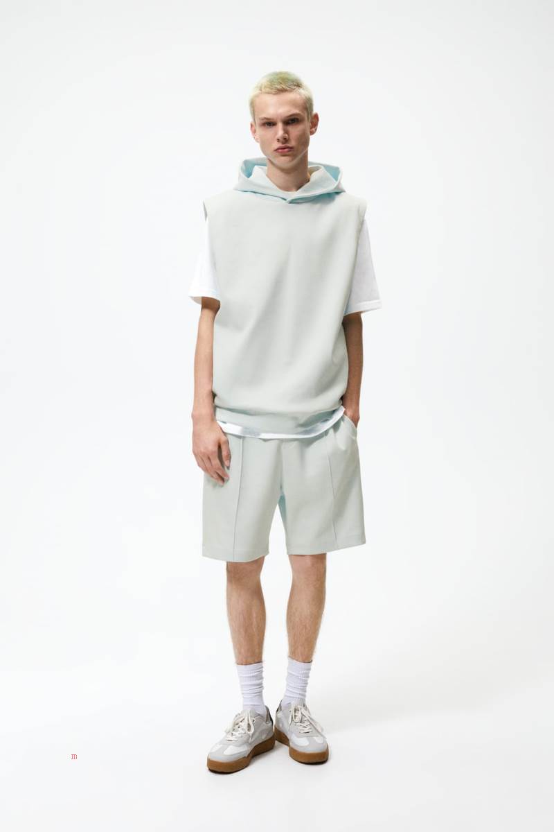 ZARA TECHNICAL BERMUDA Mjukisbyxor Herr Blå | JDHZB-4251
