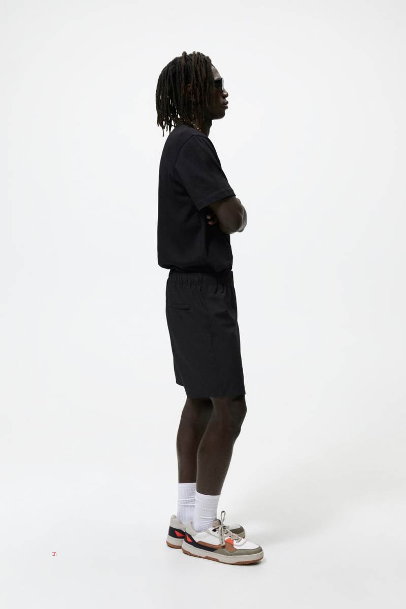 ZARA TECHNICAL BERMUDA Mjukisbyxor Herr Svarta | RTXPA-5218