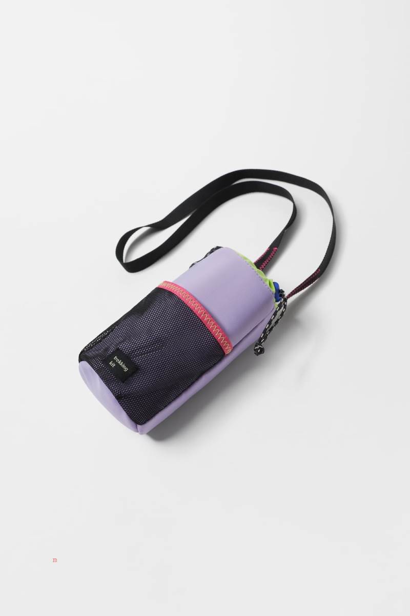 ZARA TECHNICAL BOTTLE CARRIER Handväska Tjej Lila | BUEDO-3192