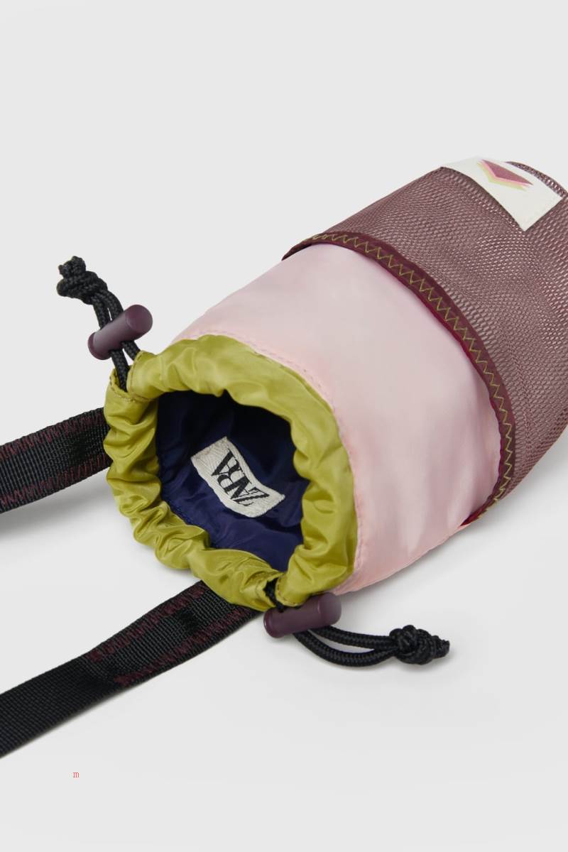 ZARA TECHNICAL BOTTLE HOLDER Handväska Tjej Olika Färger Röda | FYDQO-0492